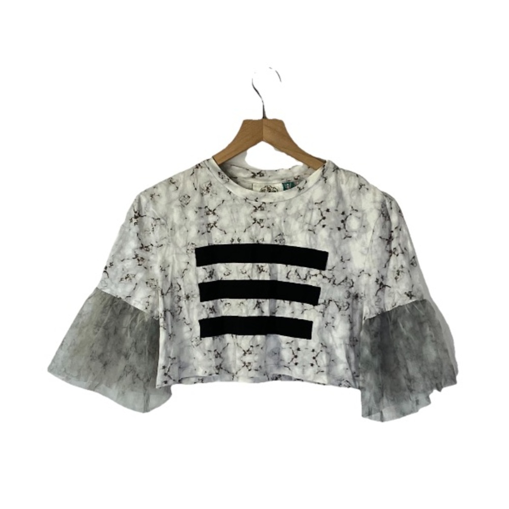 Steve J & Yoni P Cropped Tie Dye Shirt